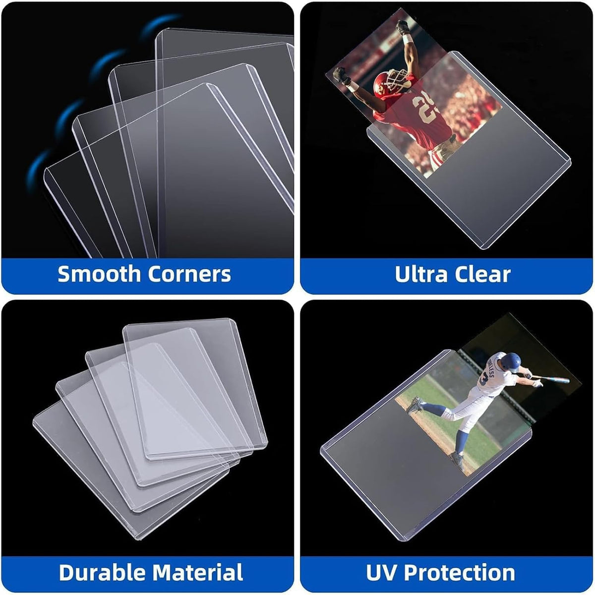 Card Sleeves Hard Plastic, 3"X 4" Trading Card Holder, 35PT
