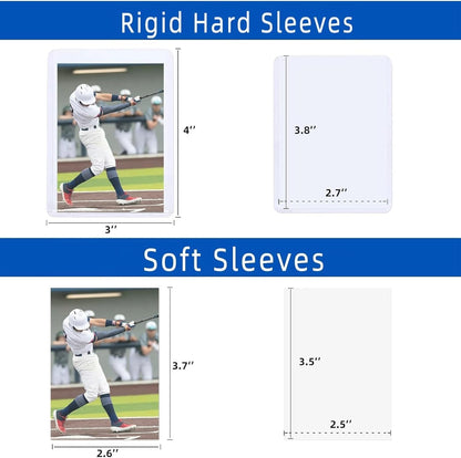 Card Sleeves Hard Plastic, 3"X 4" Trading Card Holder, 35PT